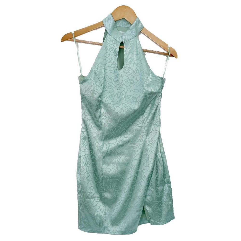 Superdown Seafood Green High Neck Dress Size Small